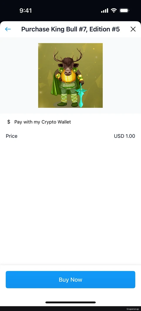 Сценарий: Purchasing an NFT 3