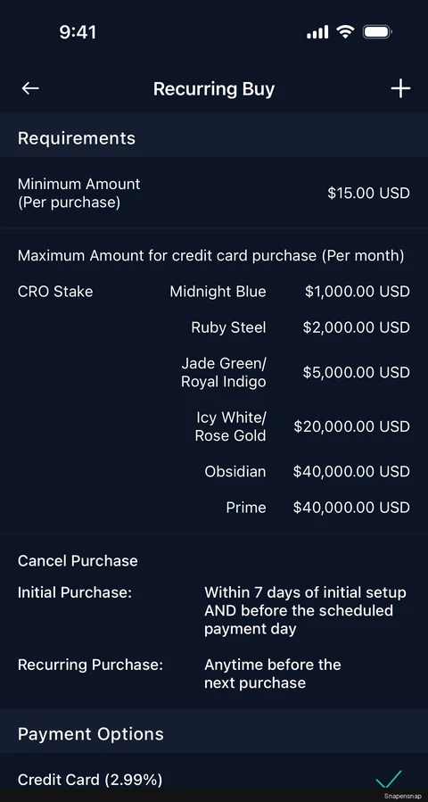 Сценарий: Recurring buy 6