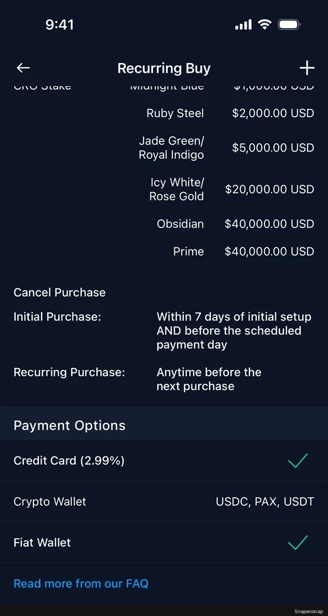 Сценарий: Recurring buy 7