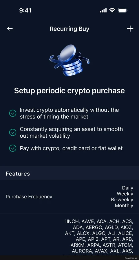 Сценарий: Recurring buy 5