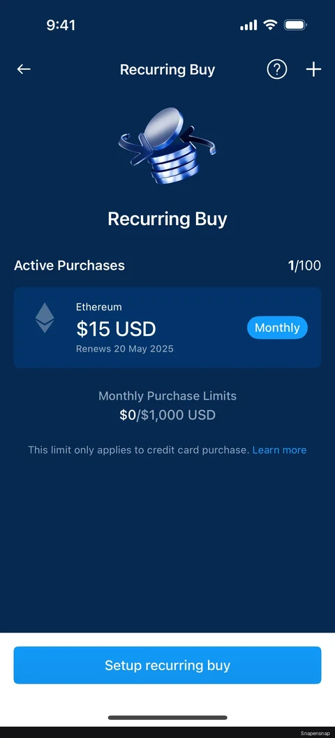 Сценарий: Recurring buy 9