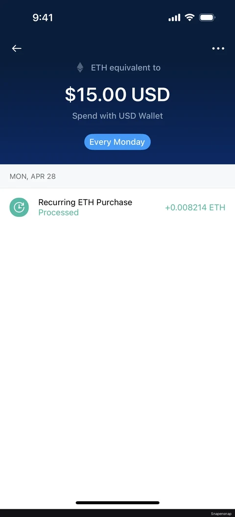Сценарий: Recurring buy 11