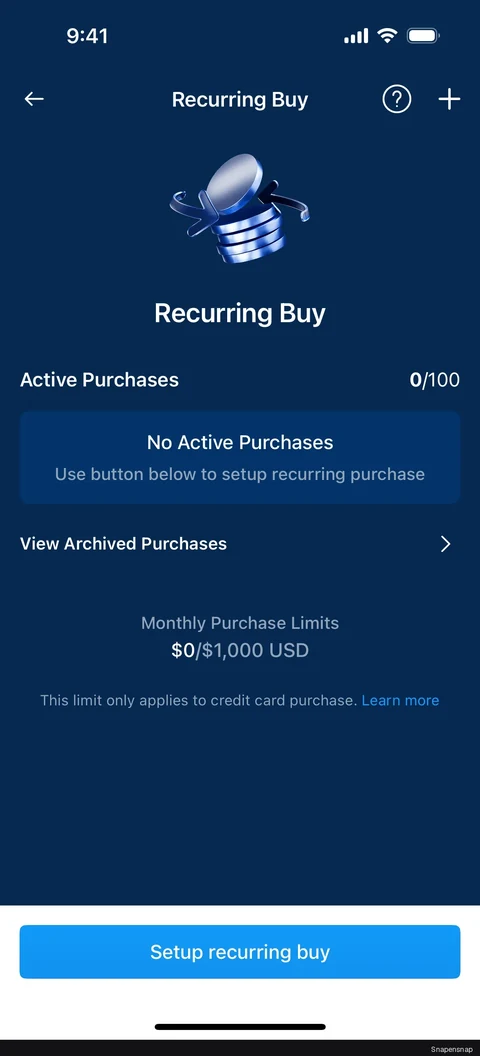 Сценарий: Recurring buy 8