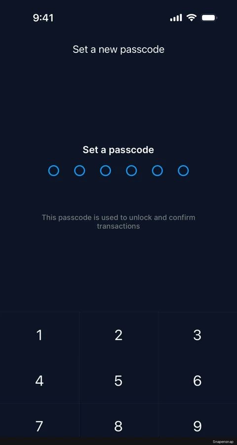 Сценарий: Resetting passcode 6