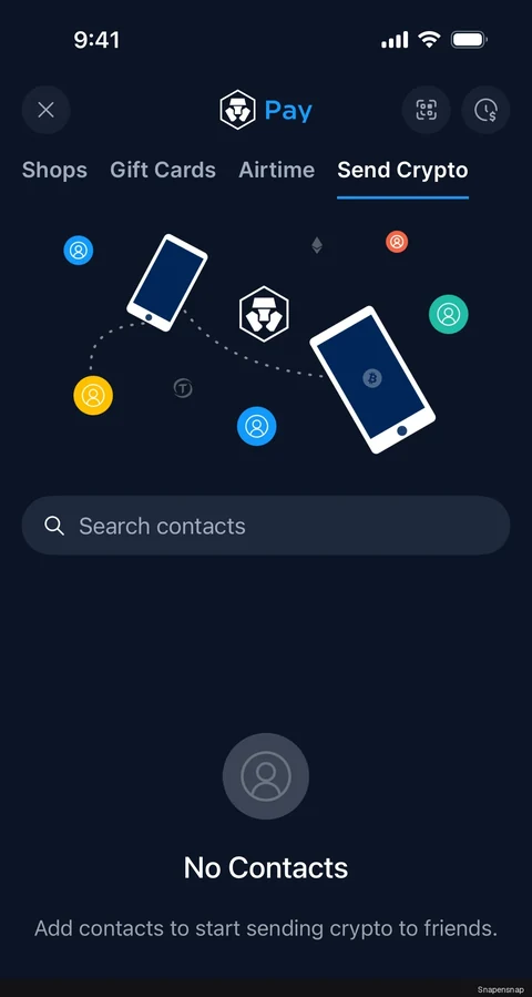 Сценарий: Send crypto to a friend 3