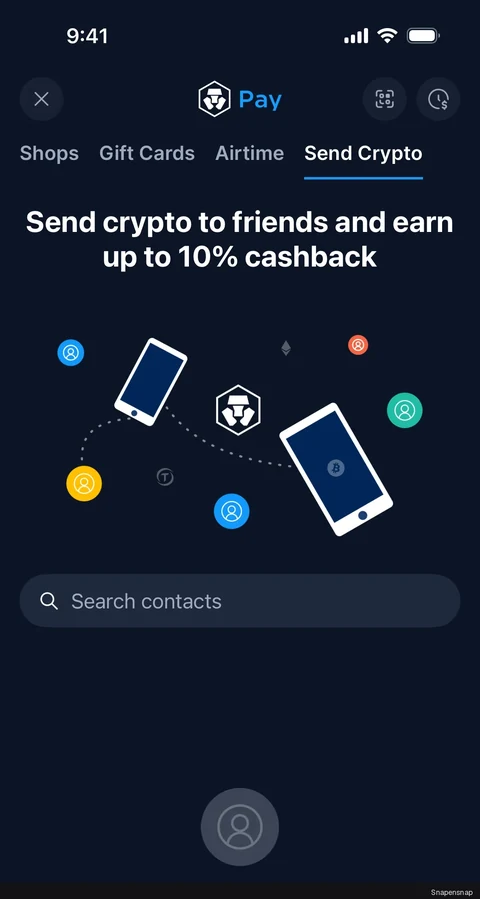 Сценарий: Send crypto to a friend 2