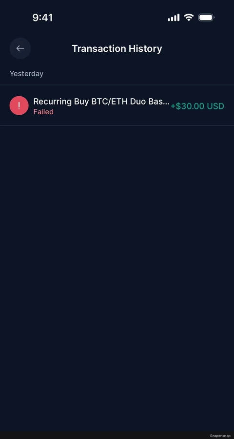 Сценарий: Transaction history (Crypto Basket) 3