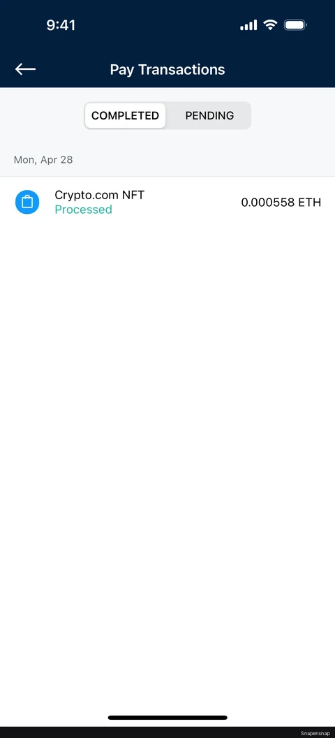 Сценарий: Transaction history (Pay) 3