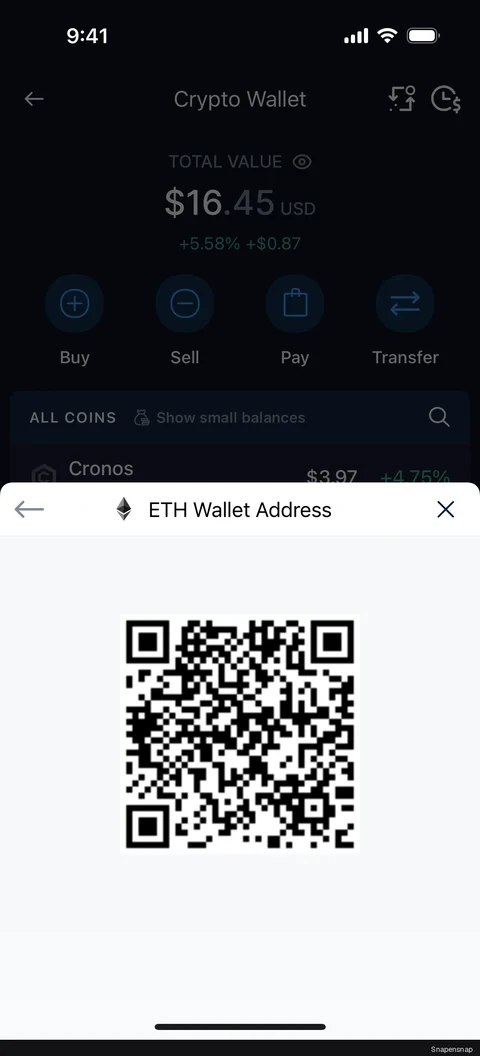 Сценарий: Wallet address QR code 2