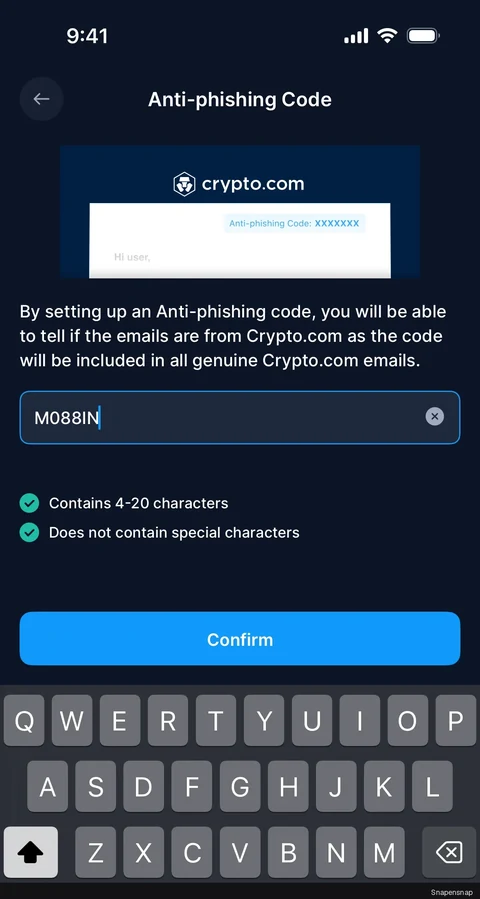 Создание anti-phishing code 3