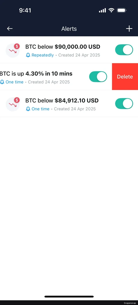 Удаление a price alert 2