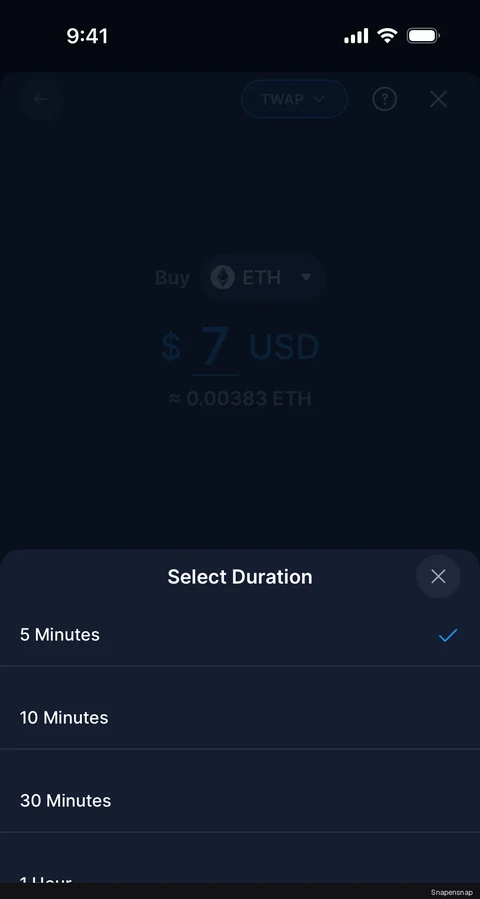 Выбор run time duration 2