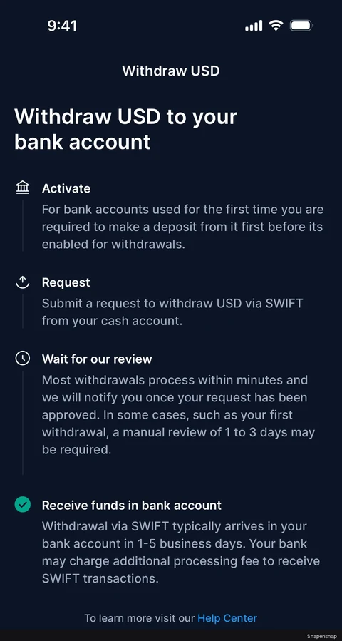 Вывод USD 3
