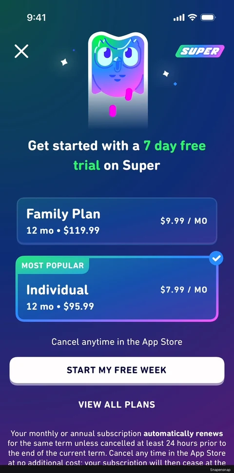 Сценарий: Choose a plan 1