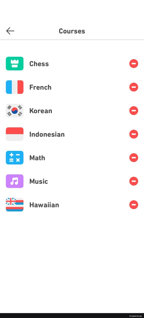 Сценарий: Courses (settings) 2