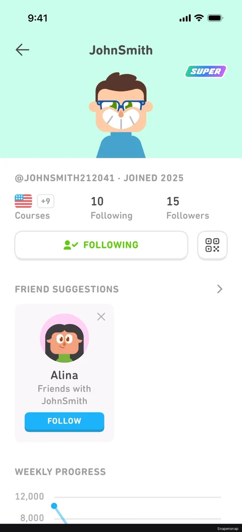 Сценарий: Following a user 2