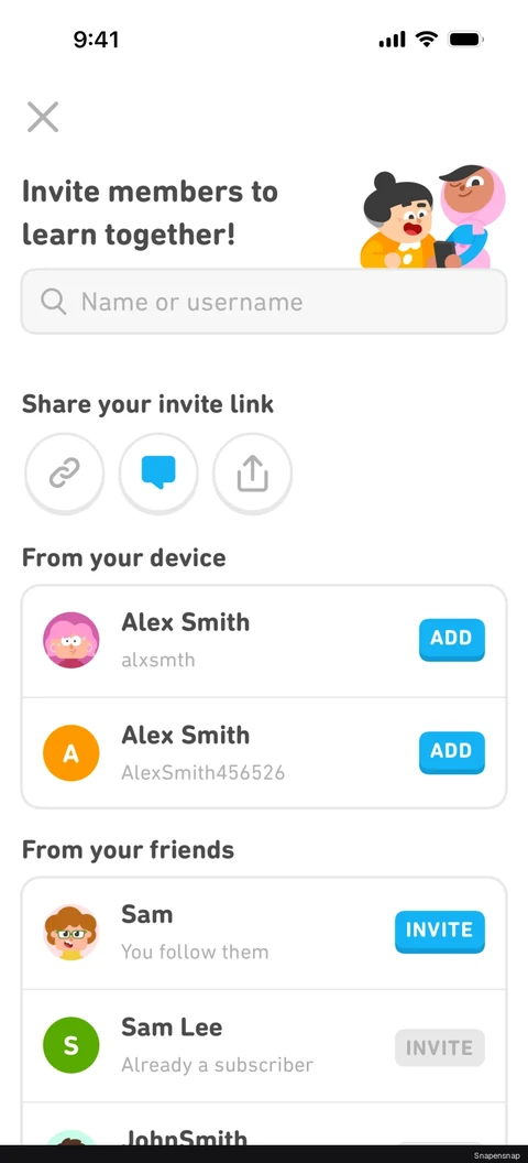 Сценарий: Inviting a user to a family plan 2