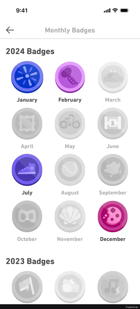 Сценарий: Monthly badges 3