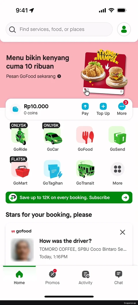 Подписка на Gojek Plus 1
