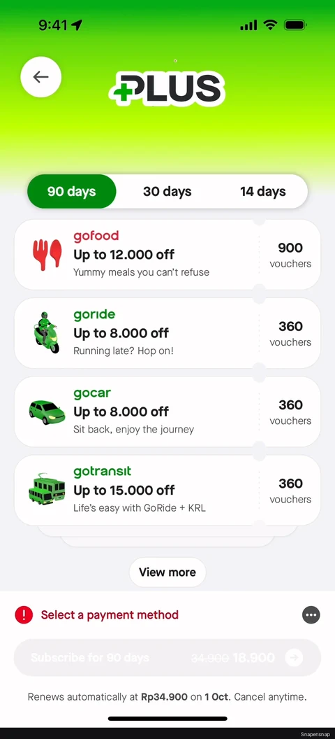 Подписка на Gojek Plus 2