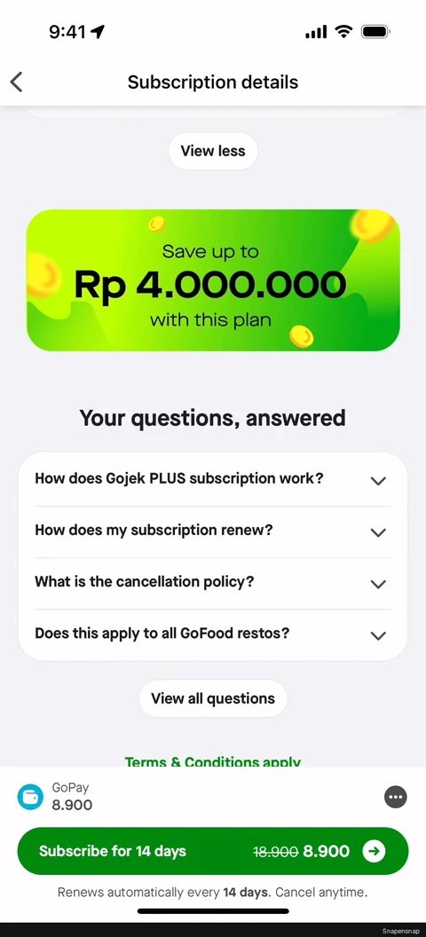 Подписка на Gojek Plus 5