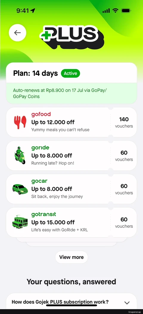 Подписка на Gojek Plus 19