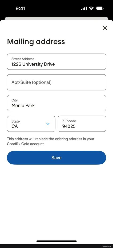 Добавление mailing address 3