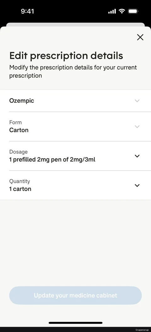 Обновление a prescription 3