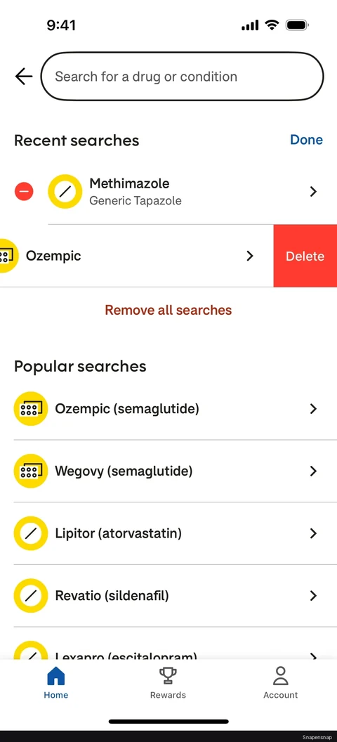 TODO:RU:Removing a recently searched item 3