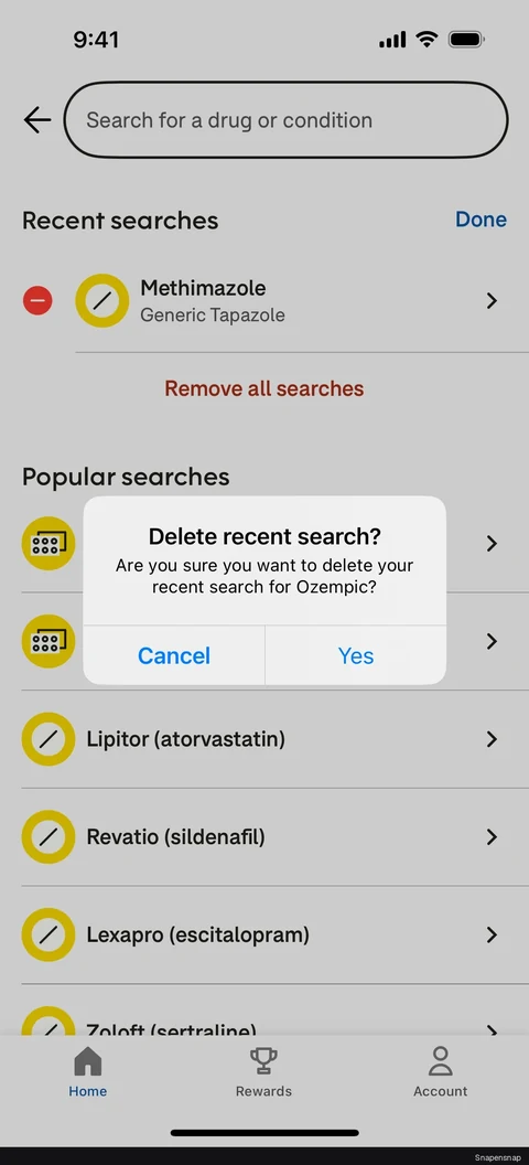 TODO:RU:Removing a recently searched item 4