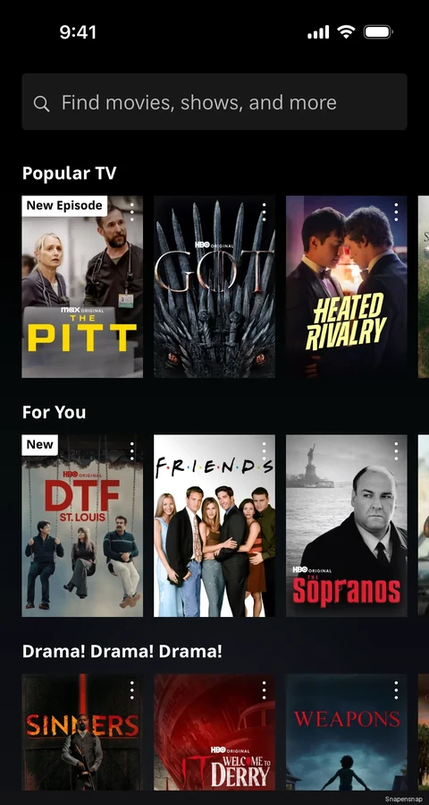 Поиск HBO Max 2
