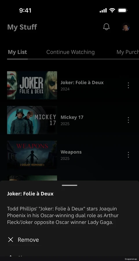 TODO:RU:Removing a show from a list 2