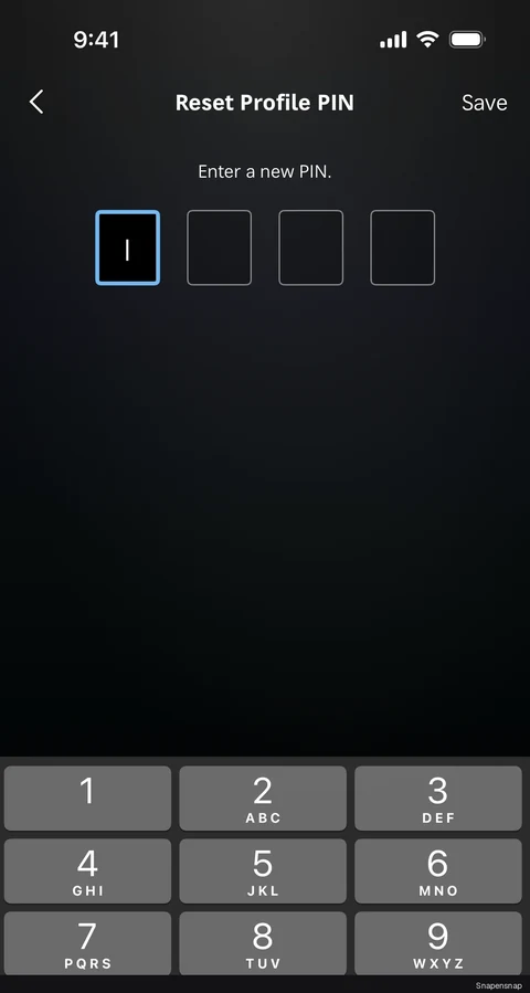 TODO:RU:Resetting a profile PIN 4