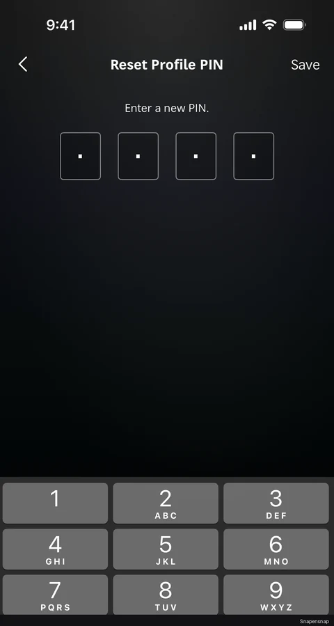 TODO:RU:Resetting a profile PIN 5