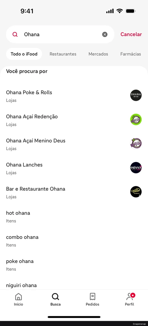 Поиск iFood 5