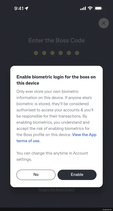 Включение biometric login 2