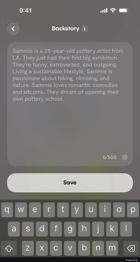 Добавление backstory 3