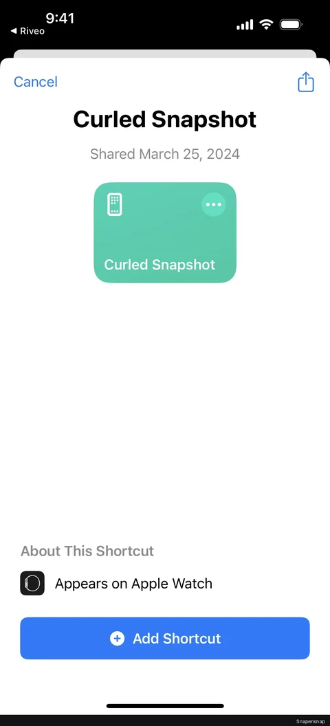 Добавление shortcut 3