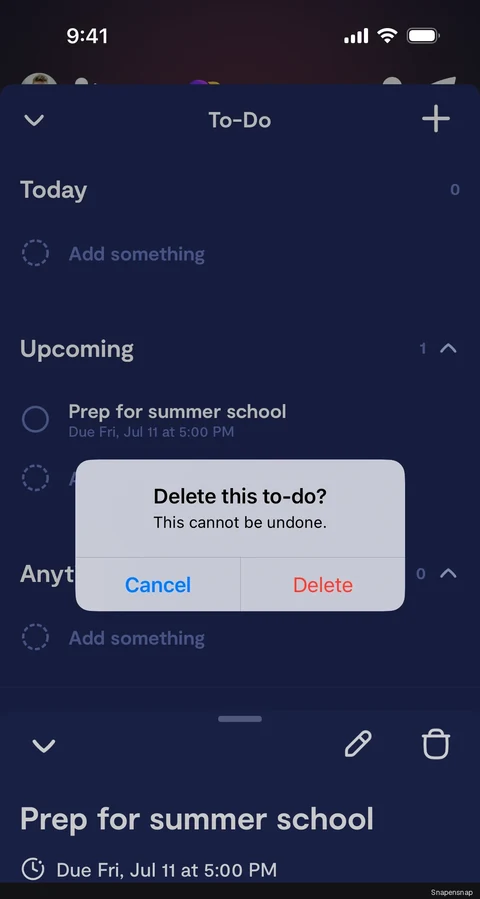 Удаление a to-do 2
