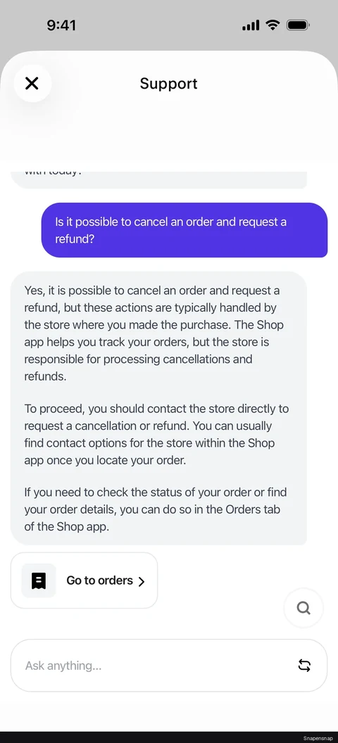Чат с AI assistant (support) 5