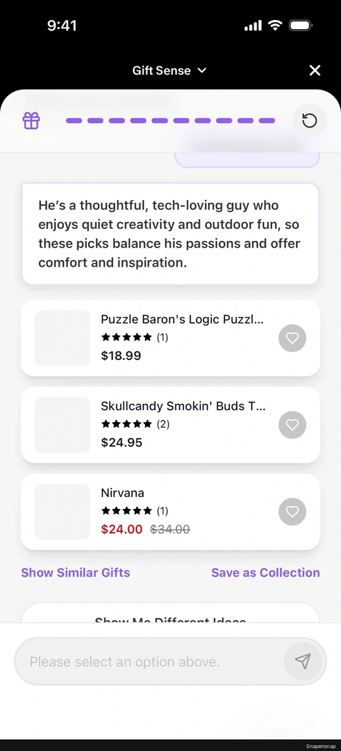 Чат с Gift Sense 10