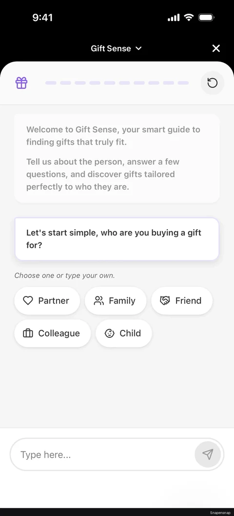 Чат с Gift Sense 3