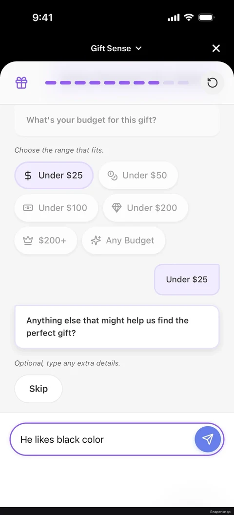Чат с Gift Sense 7