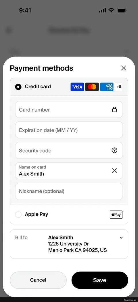 Добавление карта (review & pay) 2
