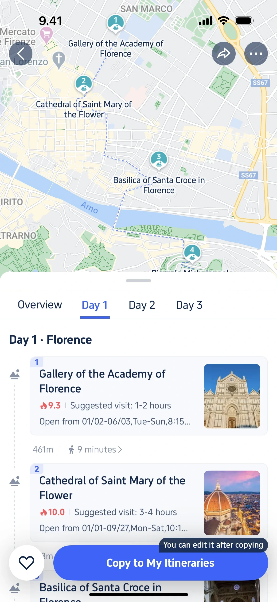 TODO:RU:Copying to my itineraries 2