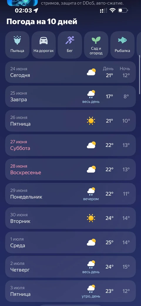 Яндекс Погода · Галерея · 3
