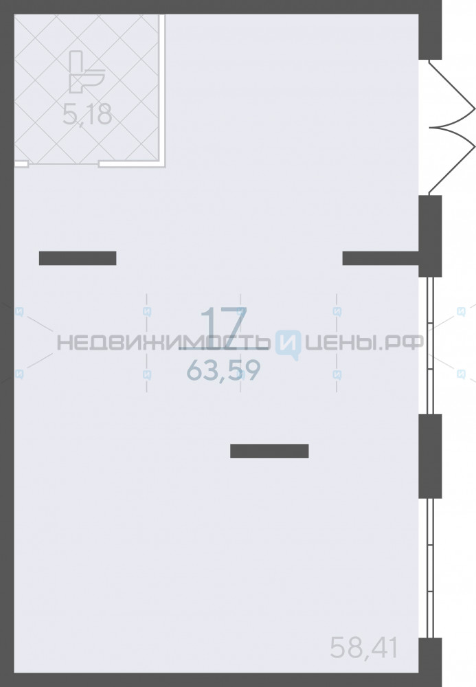 Офисное помещение, 63.59м2, 1/17, Скандиа. Квартал в Комарово Парк, Тюмень