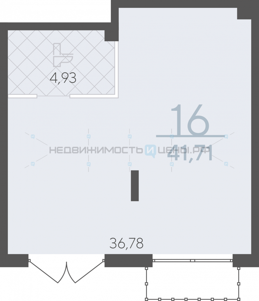 Офисное помещение, 41.71м2, 1/9, Скандиа. Квартал в Комарово Парк, Тюмень
