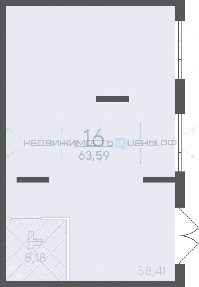 Офисное помещение, 63.59м2, 1/17, Скандиа. Квартал в Комарово Парк, Тюмень