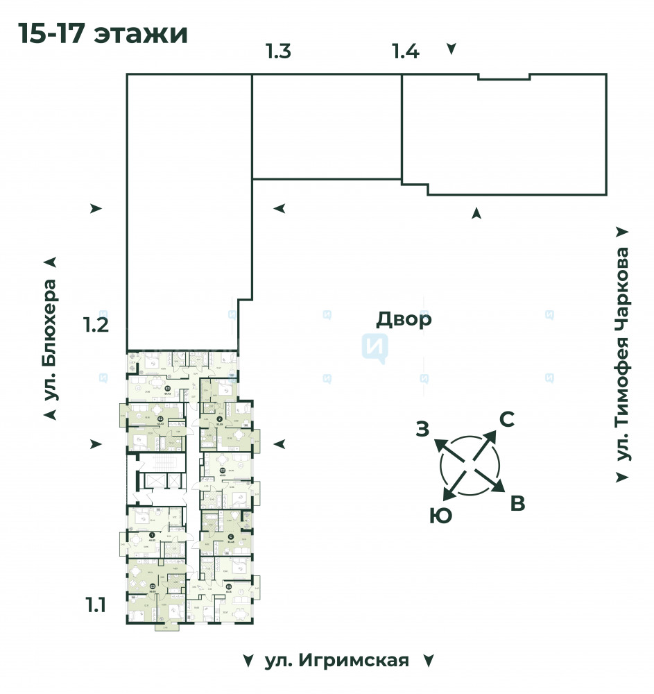 3 комн., 56.93м2, 17/18, Игрим, Тюмень